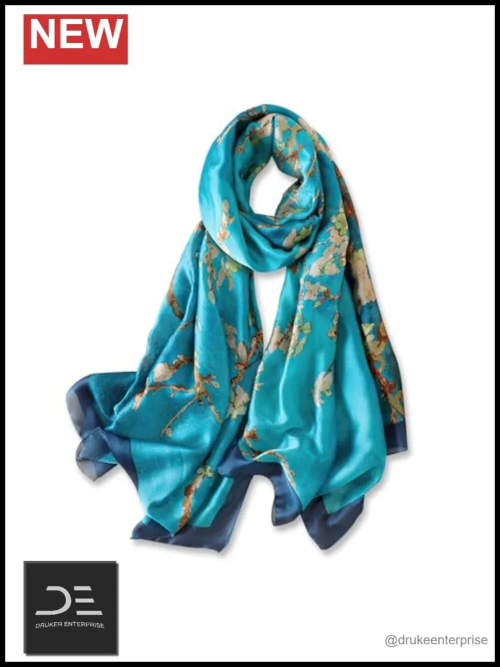 100% Silk Feeling Polyester Fashion Scarf Long Mulberry Satin Shawl Wrap